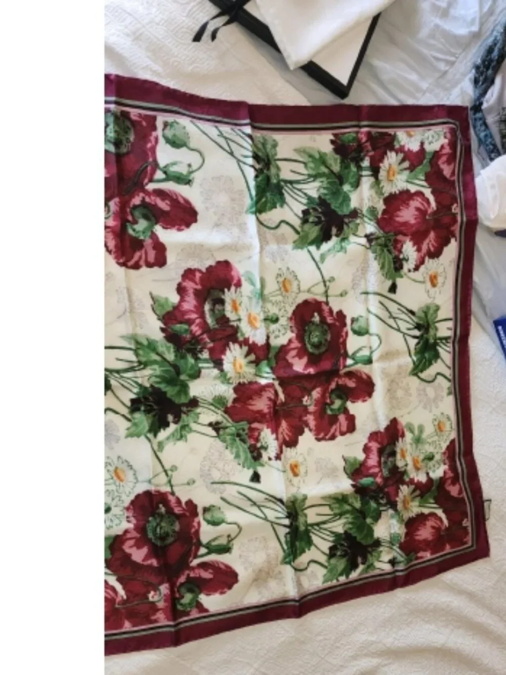 NWT Gucci Deep Love Floral GG Silk Jacquard Scarf 90x90 Box Bag 576743